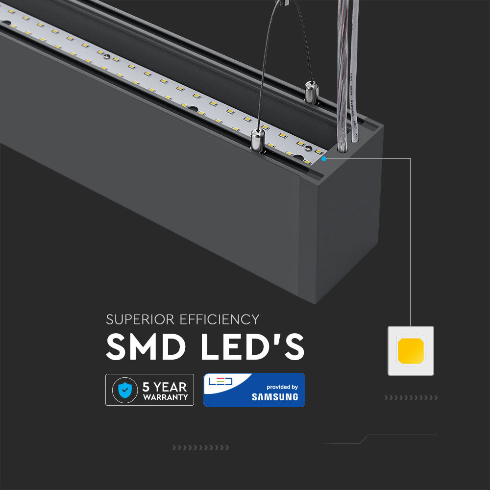 60W Lampa Liniowa LED / Chip SAMSUNG / Barwa:4000K / Obudowa: Czarna