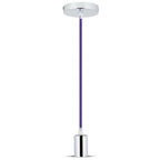 Lampa wisząca / oprawka chrom + przewód Fioletowa