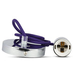 Lampa wisząca / oprawka chrom + przewód Fioletowa