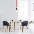 Lampa wisząca / oprawka chrom + przewód Czerwony