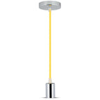Lampa wisząca / oprawka chrom + przewód Żółty