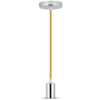 Lampa wisząca / oprawka chrom + przewód Beżowy