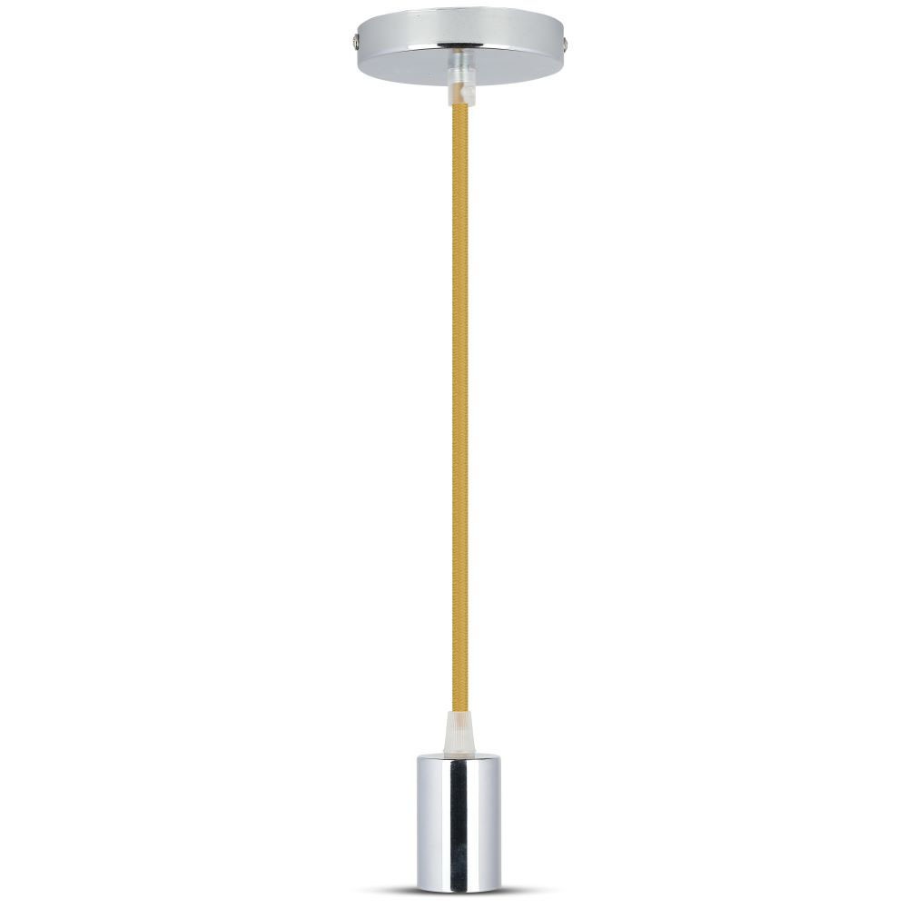 Lampa wisząca / oprawka chrom + przewód Beżowy