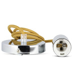Lampa wisząca / oprawka chrom + przewód Beżowy