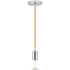 Lampa wisząca / oprawka chrom + przewód Beżowy