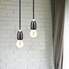 Oprawka porcelanowa / Trzonek:E27 / Czarny