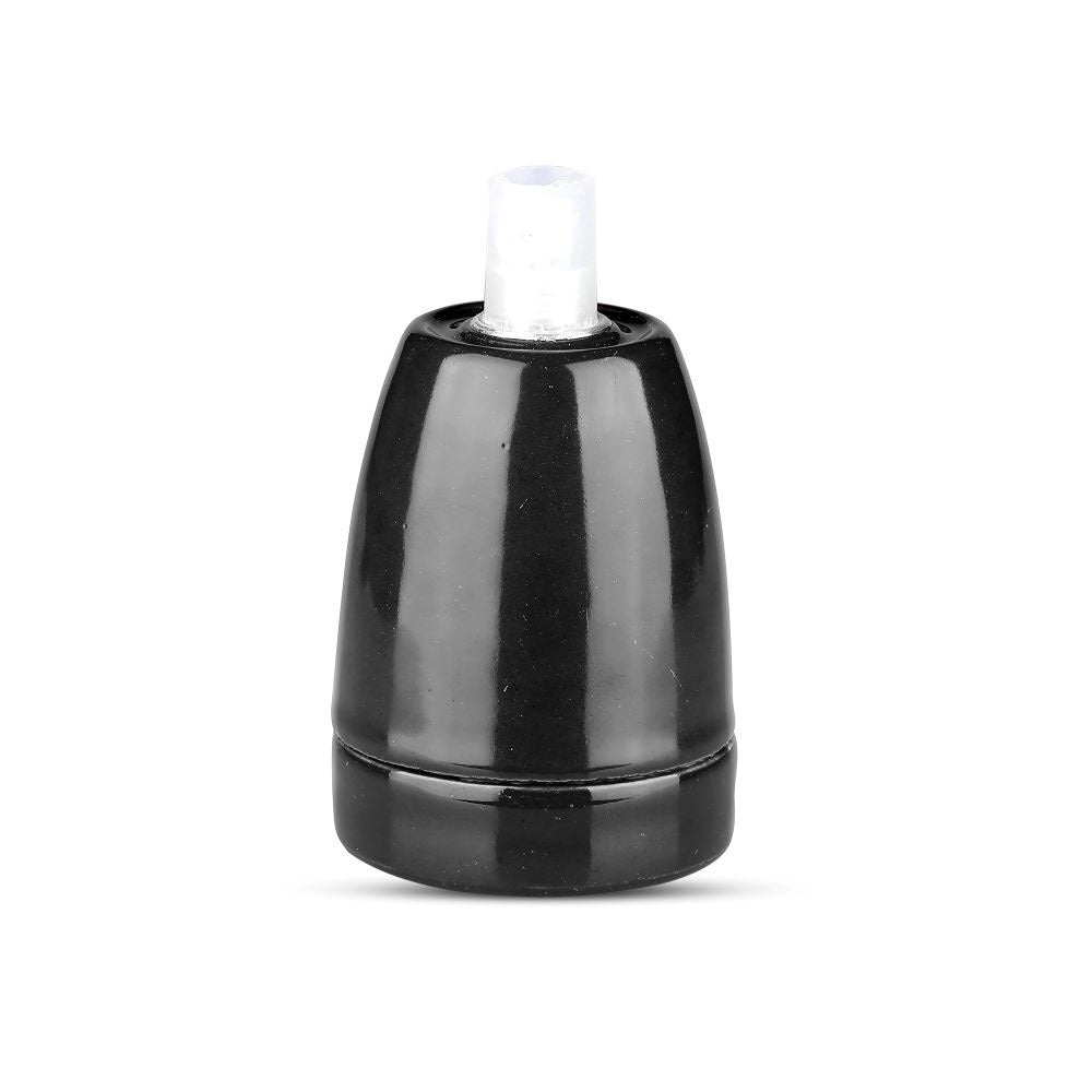 Oprawka porcelanowa / Trzonek:E27 / Czarny