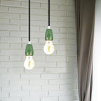 Oprawka porcelanowa / Trzonek:E27 / Zielony