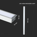 40W Oprawa Liniowa LED Podtynkowa / Chip SAMSUNG / Barwa:4000K / 5 Lat gwarancji / Obudowa: Srebrna