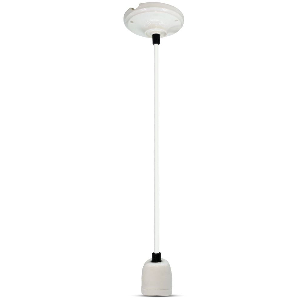 Lampa wisząca / Oprawka: Porcelanowa / Trzonek:E27 / Biały