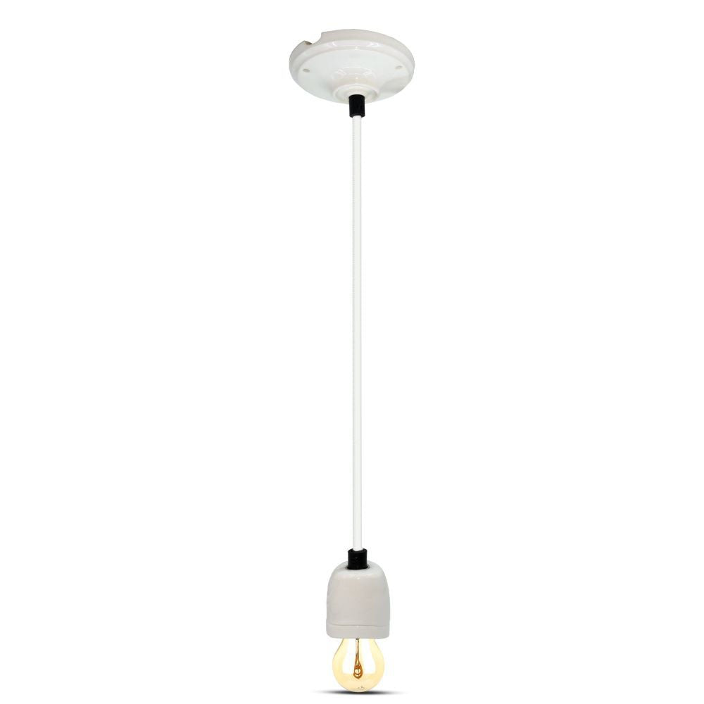 Lampa wisząca / Oprawka: Porcelanowa / Trzonek:E27 / Biały