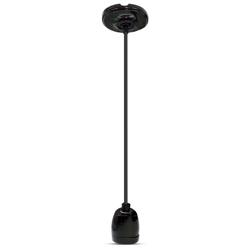 Lampa wisząca / Oprawka: Porcelanowa / Trzonek:E27 / Czarny