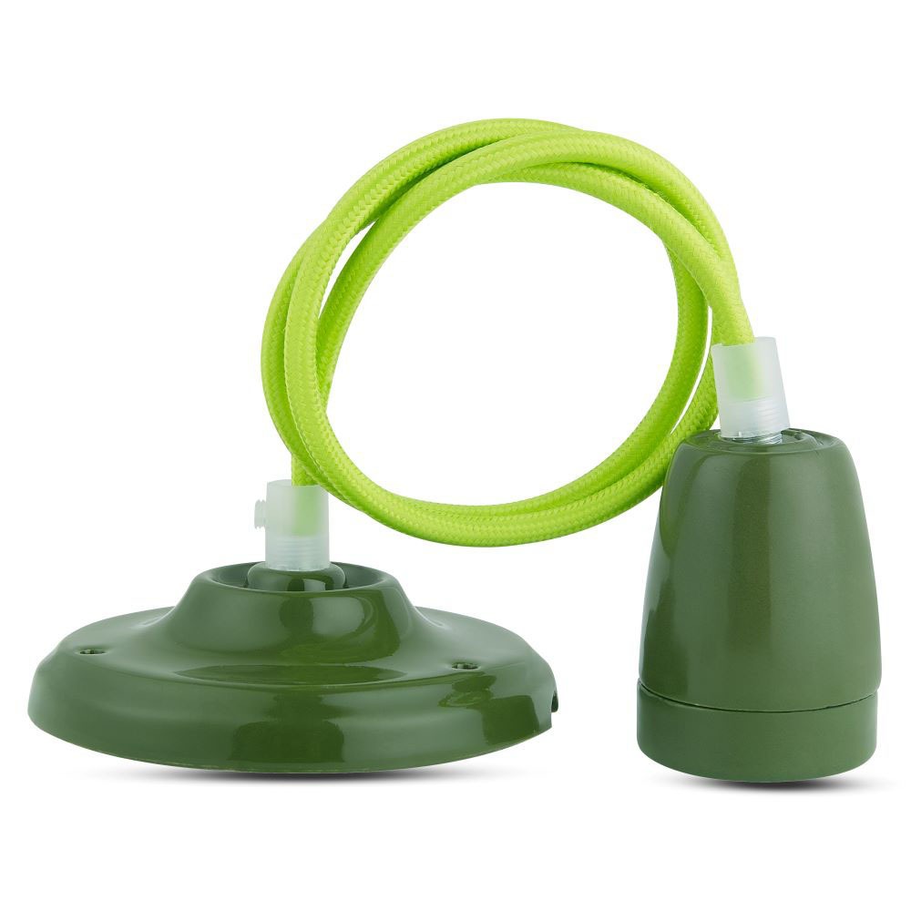 Lampa wisząca / Oprawka: Porcelanowa / Trzonek:E27 / Zielony