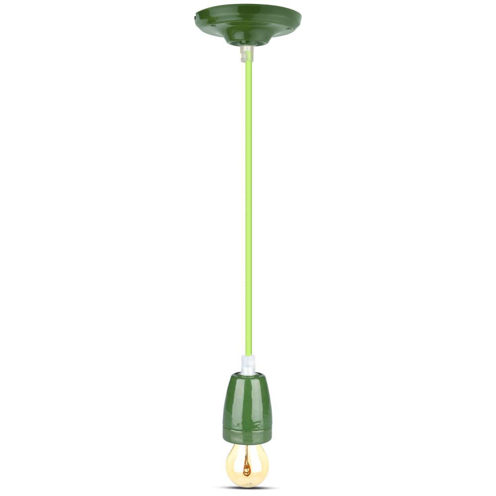 Lampa wisząca / Oprawka: Porcelanowa / Trzonek:E27 / Zielony
