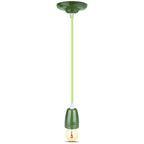 Lampa wisząca / Oprawka: Porcelanowa / Trzonek:E27 / Zielony