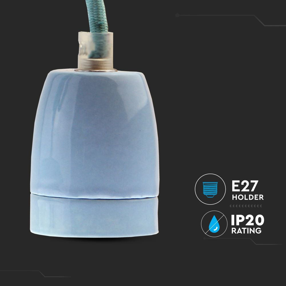 Lampa wisząca / Oprawka: Porcelanowa / Trzonek:E27 / Niebieski