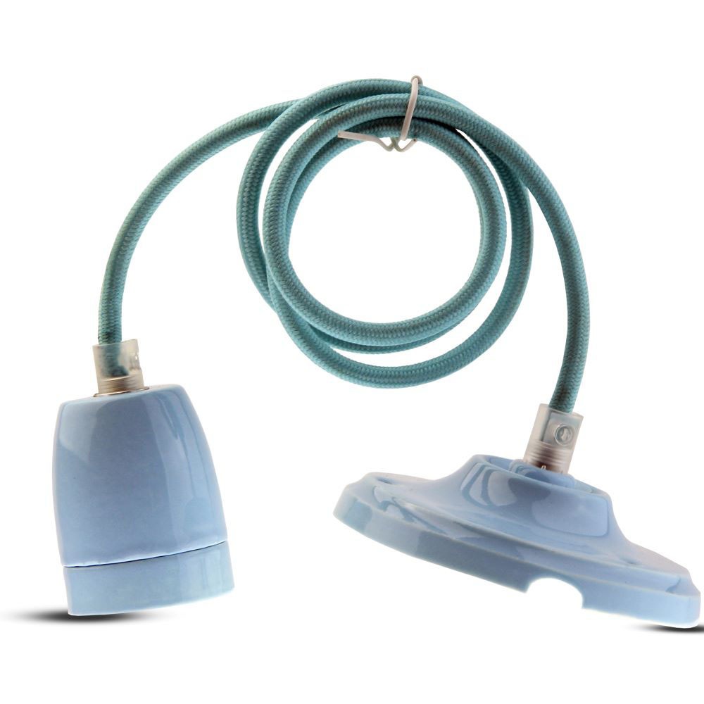 Lampa wisząca / Oprawka: Porcelanowa / Trzonek:E27 / Niebieski