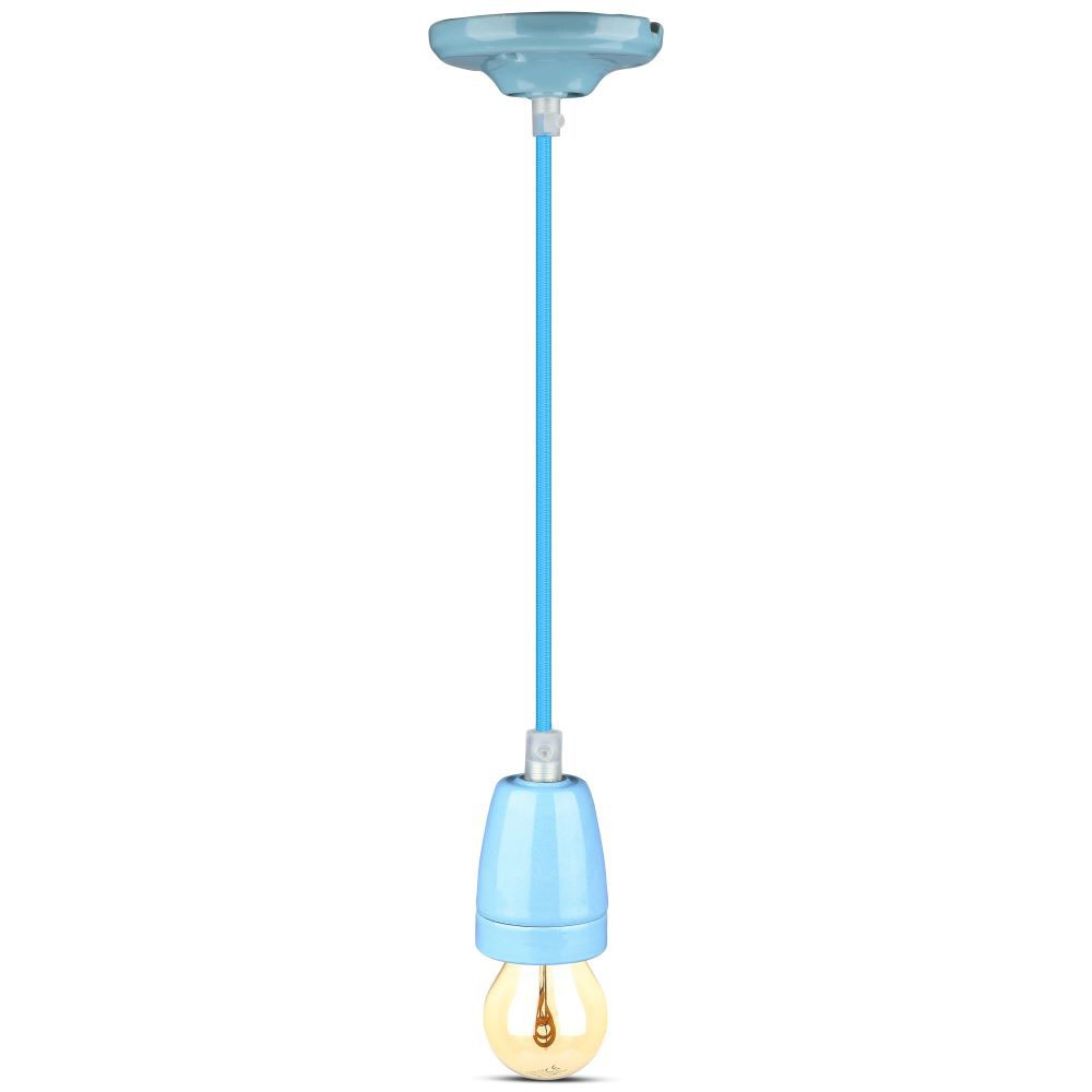 Lampa wisząca / Oprawka: Porcelanowa / Trzonek:E27 / Niebieski