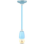 Lampa wisząca / Oprawka: Porcelanowa / Trzonek:E27 / Niebieski