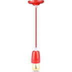 Lampa wisząca / Oprawka: Porcelanowa / Trzonek:E27 / Czerwony