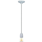 Lampa wisząca / Oprawka: Porcelanowa / Trzonek:E27 / Szary
