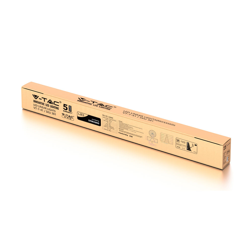 40W Oprawa Liniowa LED Podtynkowa / Chip SAMSUNG / Barwa:4000K / 5 Lat gwarancji / Obudowa: Biała