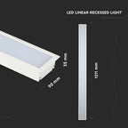 40W Oprawa Liniowa LED Podtynkowa / Chip SAMSUNG / Barwa:4000K / 5 Lat gwarancji / Obudowa: Biała