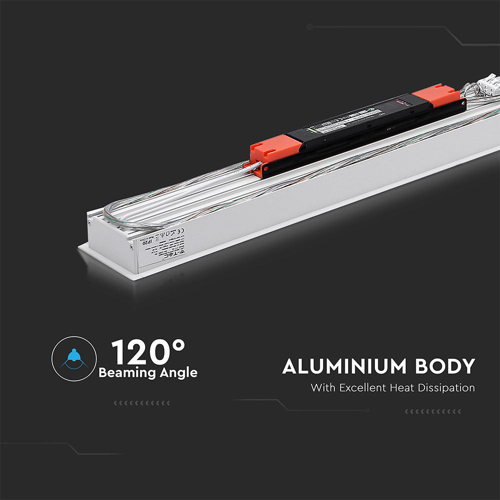 40W Oprawa Liniowa LED Podtynkowa / Chip SAMSUNG / Barwa:4000K / 5 Lat gwarancji / Obudowa: Biała