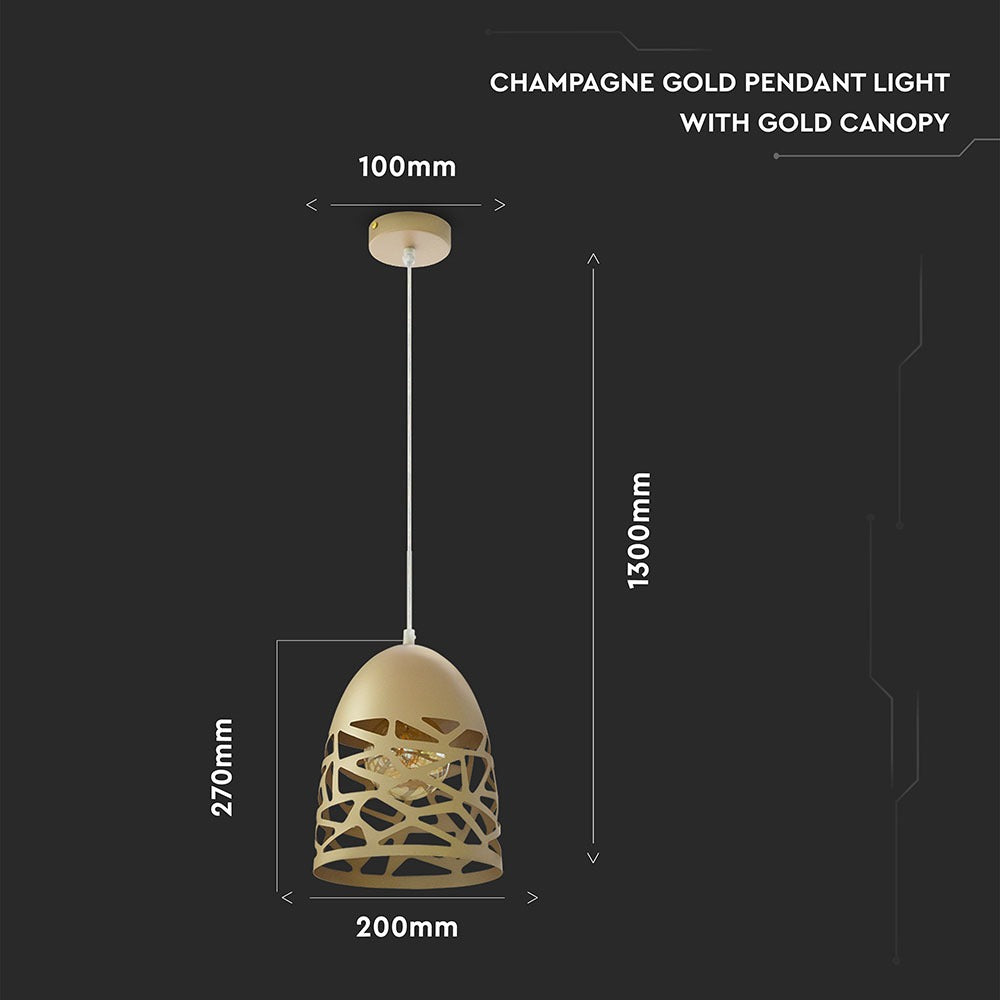 Lampa Wisząca / Złoty