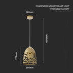 Lampa Wisząca / Złoty