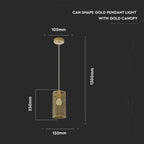 Lampa wisząca / Złoty
