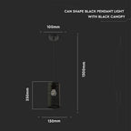 Lampa wisząca / Czarny mat