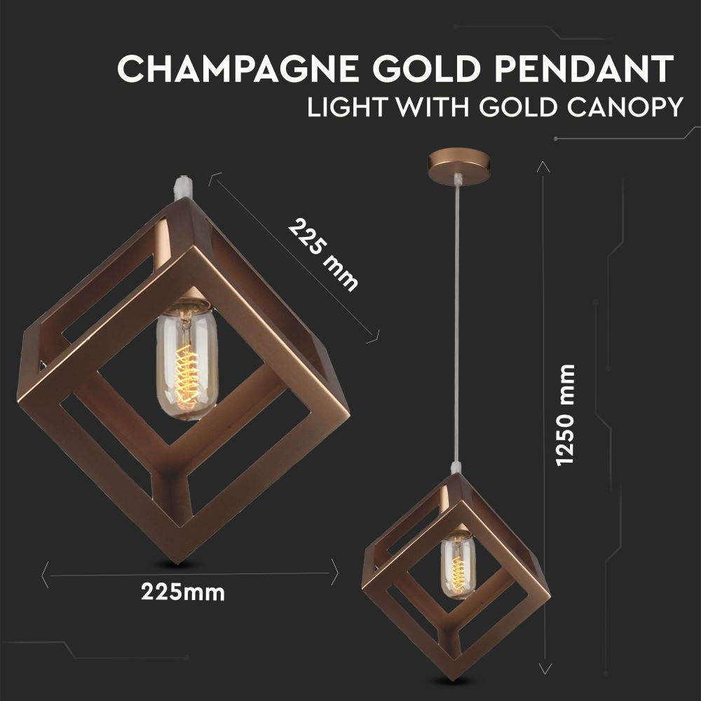 Lampa wisząca / Geometryczna / Złoty