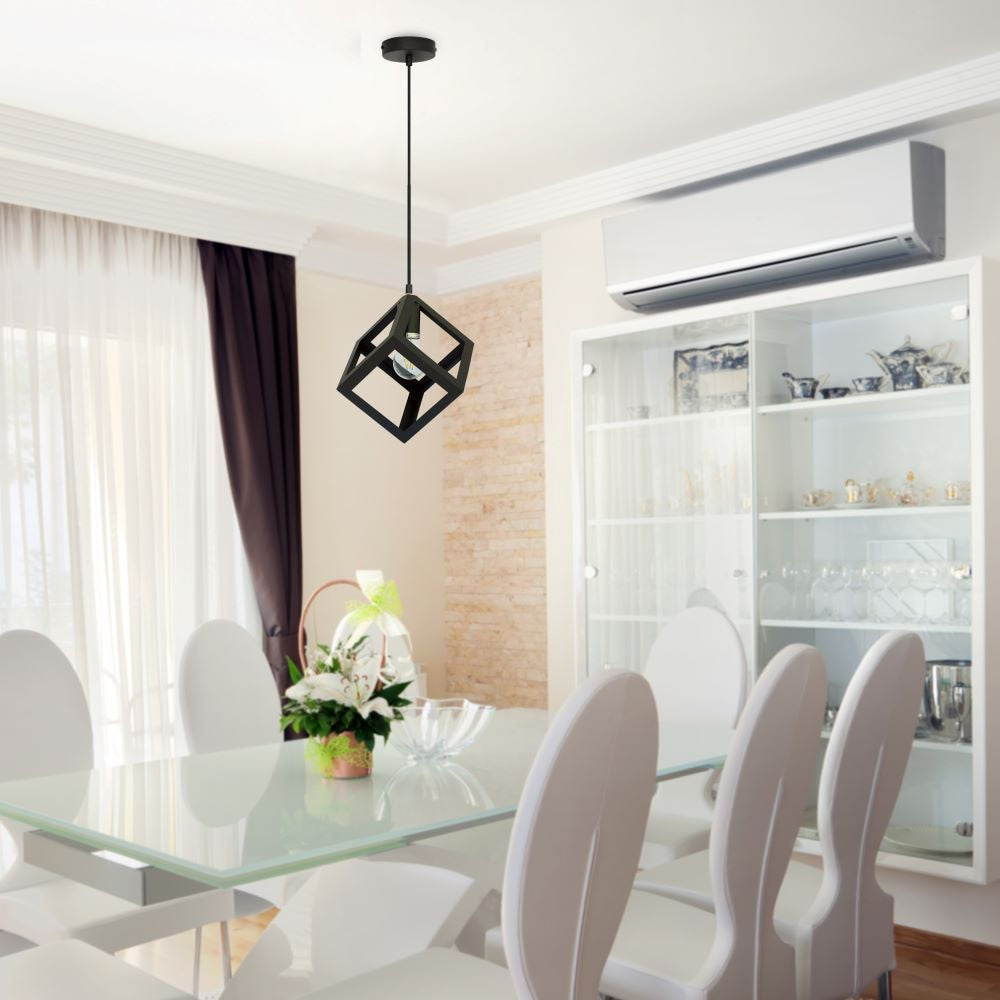 Lampa wisząca / Geometryczna / Czarny