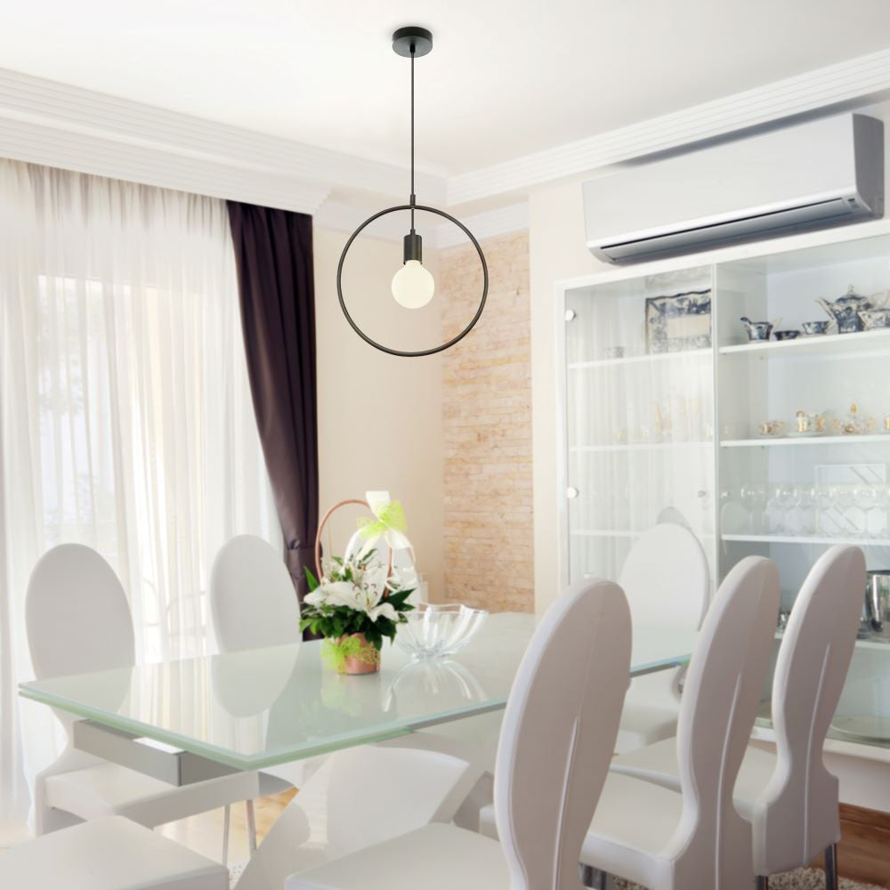Lampa wisząca / Koło / Czarny