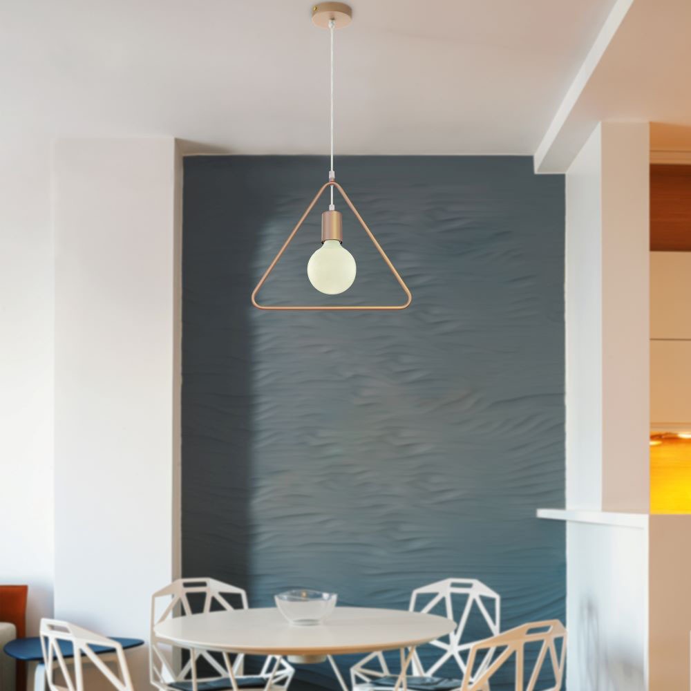 Lampa wisząca / Trójkąt / Złoty