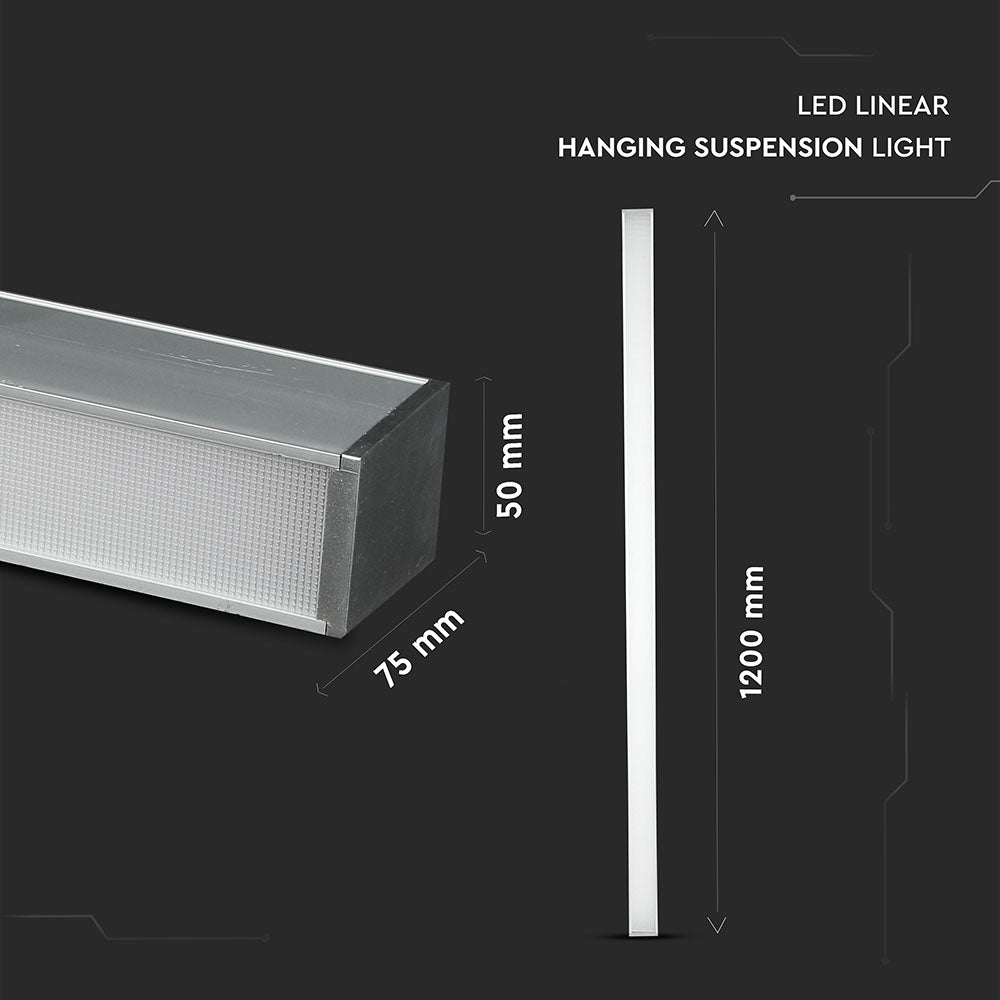 40W Lampa Liniowa LED / Chip SAMSUNG / Barwa:4000K / Obudowa: Srebrna