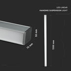 40W Lampa Liniowa LED / Chip SAMSUNG / Barwa:4000K / Obudowa: Srebrna