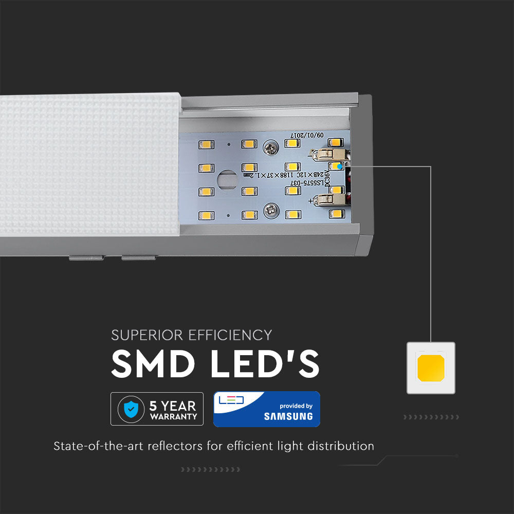 40W Lampa Liniowa LED / Chip SAMSUNG / Barwa:4000K / Obudowa: Srebrna