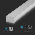 40W Lampa Liniowa LED / Chip SAMSUNG / Barwa:4000K / Obudowa: Srebrna