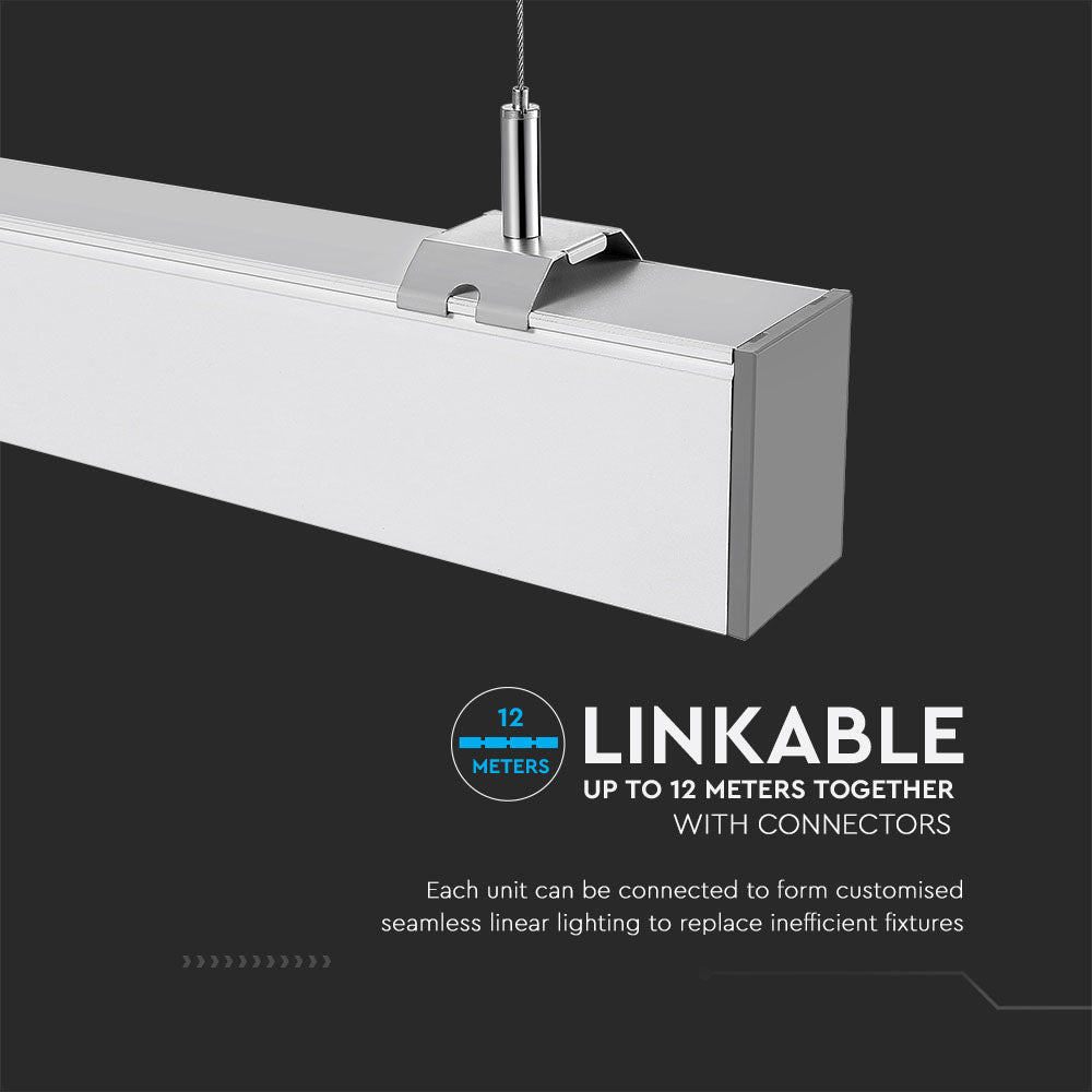 40W Lampa Liniowa LED / Chip SAMSUNG / Barwa:4000K / Obudowa: Srebrna