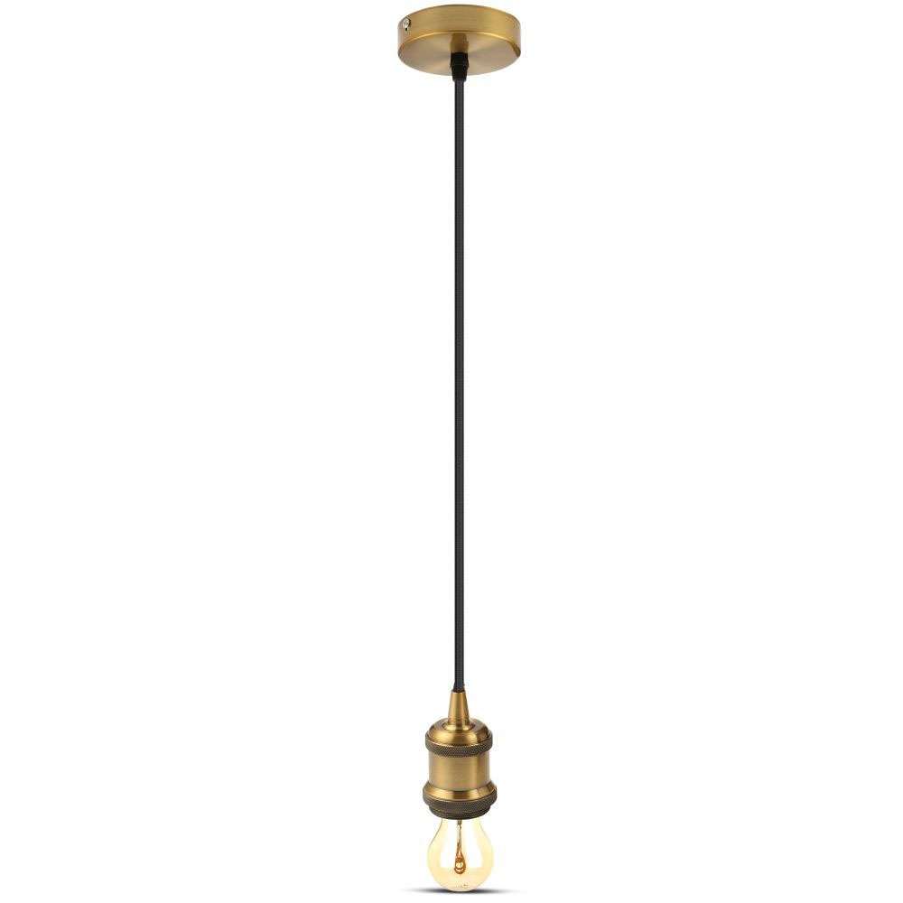 Oprawa na żarówkę / Retro / Trzonek:E27 / Antyczne złoto