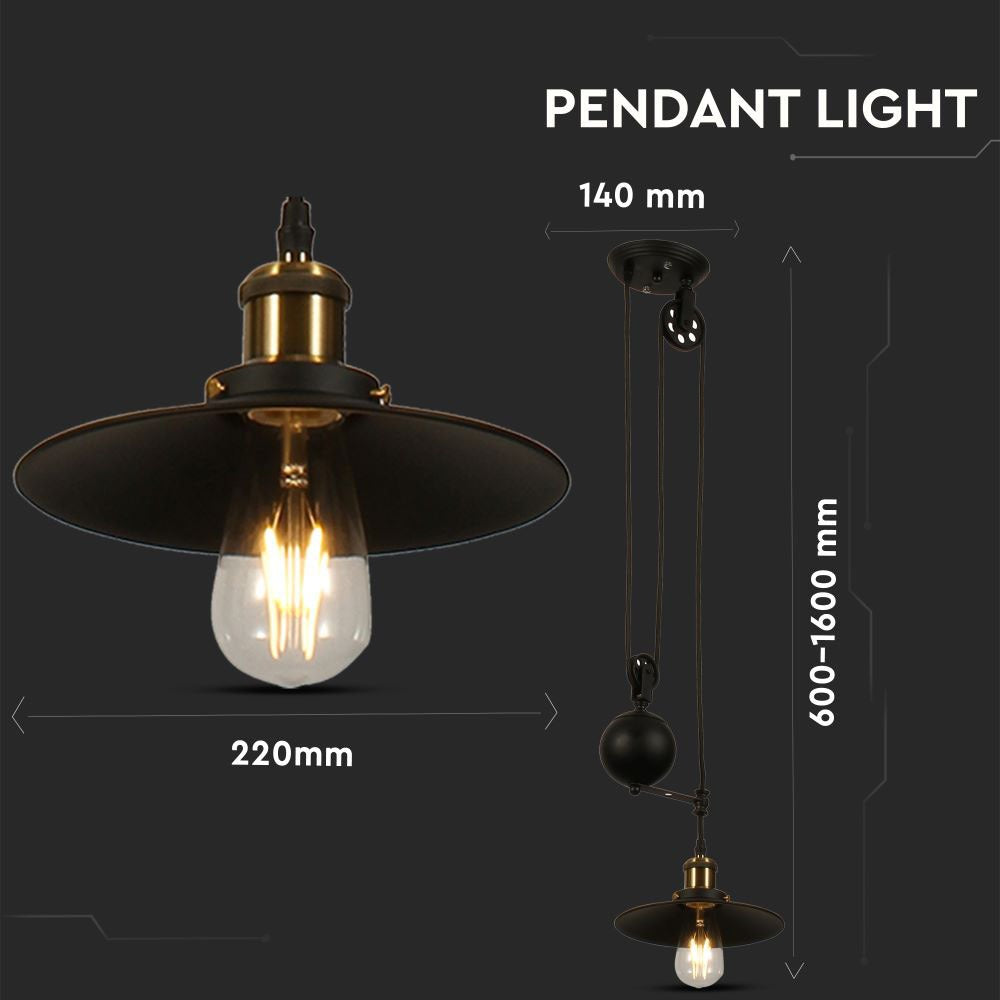 Lampa wisząca / Czarny