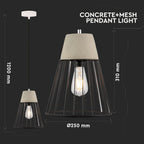 Lampa wisząca / Klosz: Siatka/ Średnica: 250