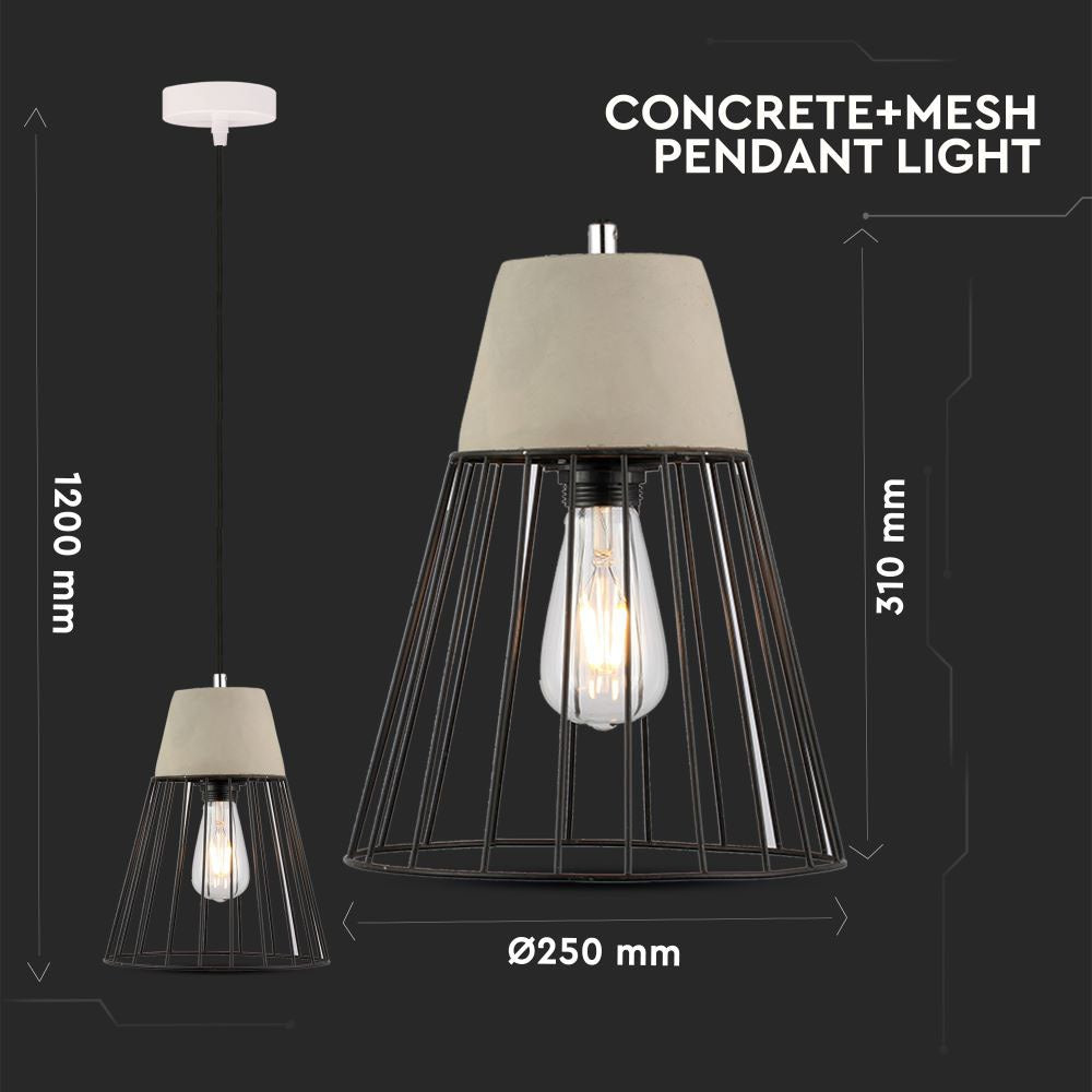 Lampa wisząca / Klosz: Siatka/ Średnica: 250