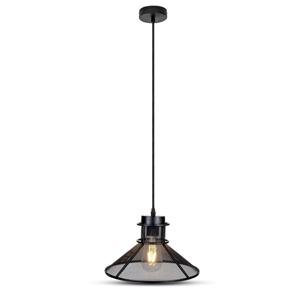 Lampa Wisząca / Klosz: Siatka / Czarny / Średnica: 250