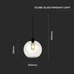 Lampa Wisząca / Klosz: Transparenty / Czarny / Średnica: 300
