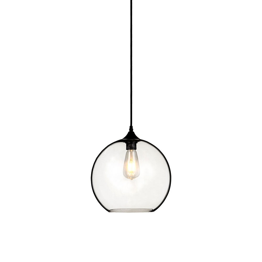 Lampa Wisząca / Klosz: Transparenty / Czarny / Średnica: 300