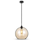 Lampa Wisząca / Klosz: Bursztynowy / Średnica: 300
