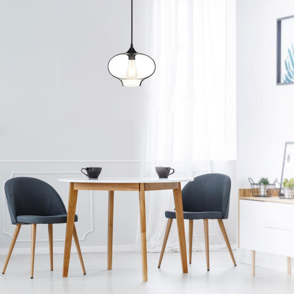 Lampa Wisząca / Klosz: Transparenty / Czarny / Średnica: 280